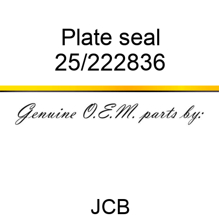 Plate seal 25/222836