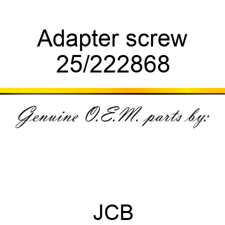 Adapter screw 25/222868