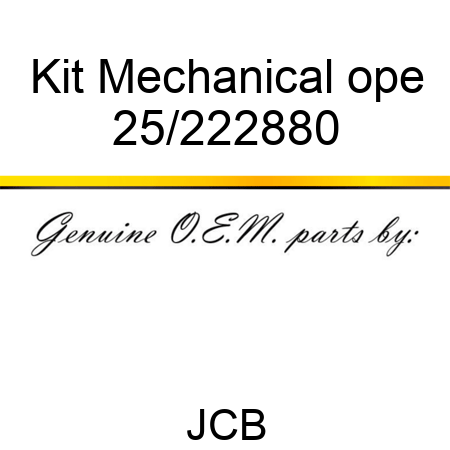 Kit Mechanical ope 25/222880