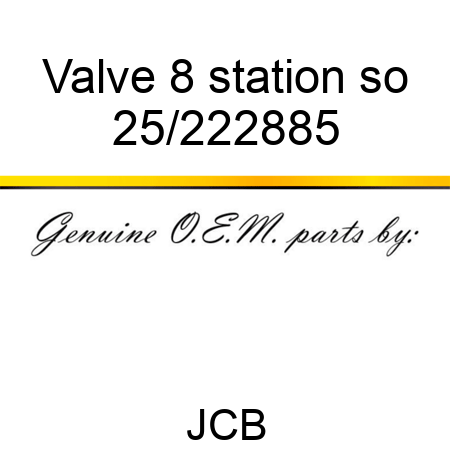 Valve 8 station so 25/222885