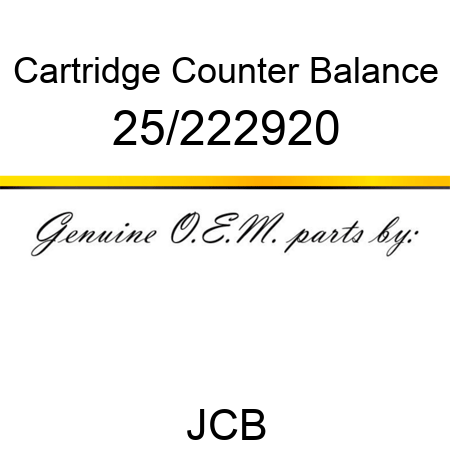 Cartridge, Counter Balance 25/222920