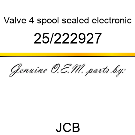 Valve, 4 spool, sealed electronic 25/222927
