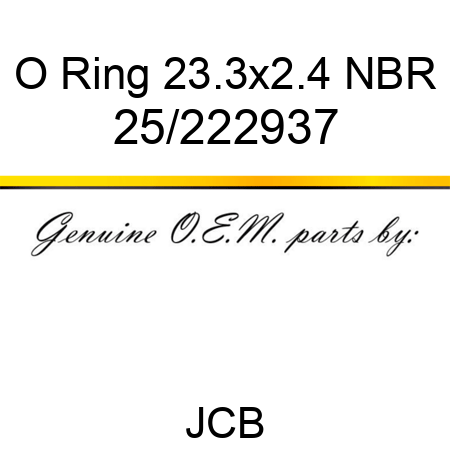 O Ring, 23.3x2.4 NBR 25/222937