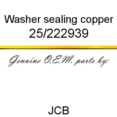 Washer, sealing copper 25/222939