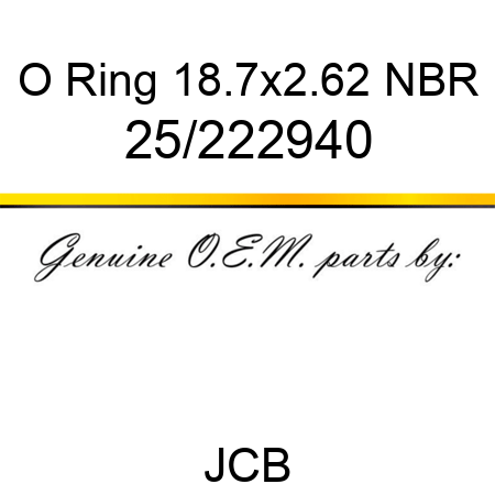 O Ring, 18.7x2.62 NBR 25/222940