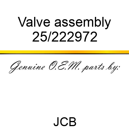 Valve assembly 25/222972