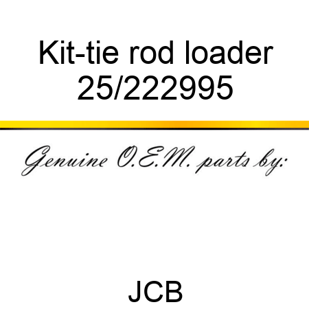 Kit-tie rod loader 25/222995