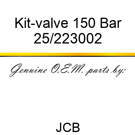 Kit-valve 150 Bar 25/223002