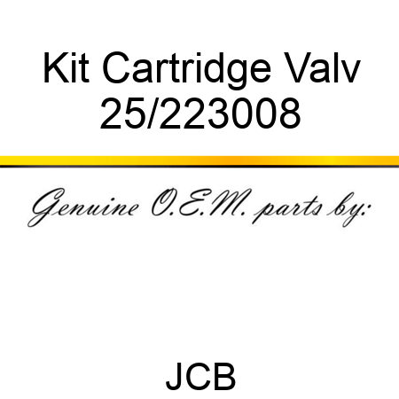 Kit Cartridge Valv 25/223008
