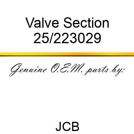 Valve Section 25/223029