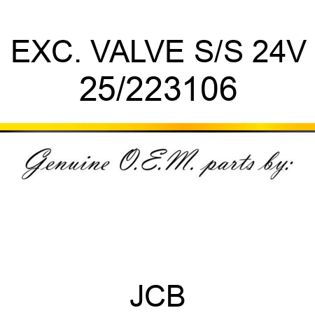 EXC. VALVE S/S 24V 25/223106