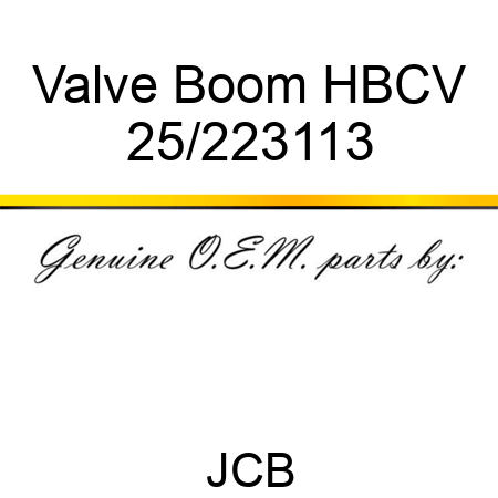Valve Boom HBCV 25/223113