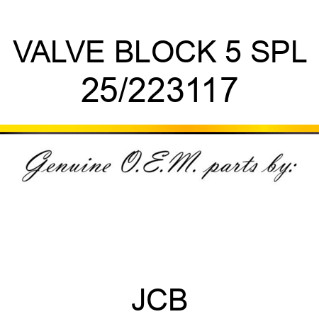 VALVE BLOCK 5 SPL 25/223117