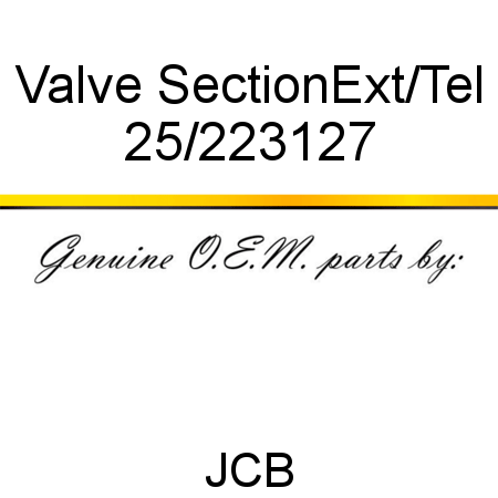 Valve, Section,Ext/Tel 25/223127