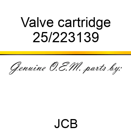 Valve cartridge 25/223139