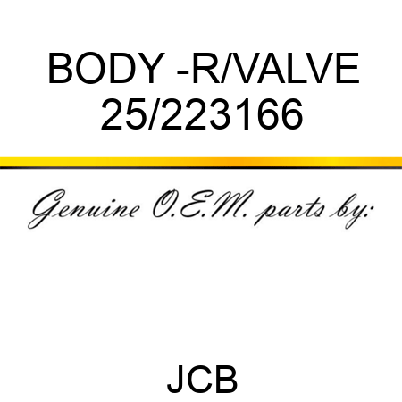 BODY -R/VALVE 25/223166