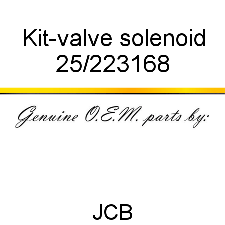 Kit-valve, solenoid 25/223168