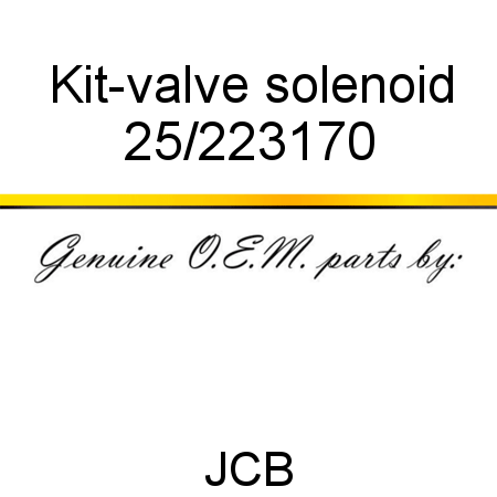 Kit-valve, solenoid 25/223170