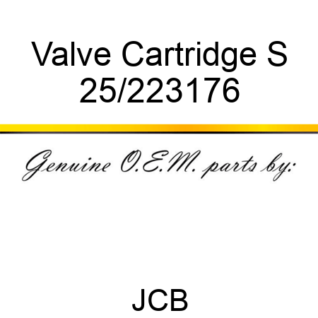 Valve Cartridge, S 25/223176