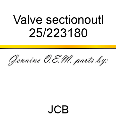 Valve section,outl 25/223180