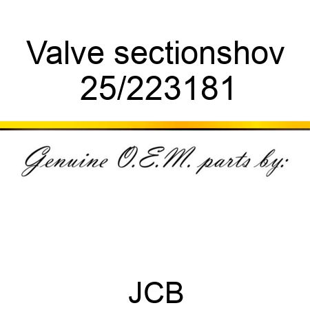 Valve section,shov 25/223181