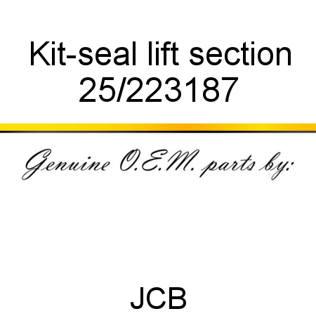 Kit-seal, lift section 25/223187