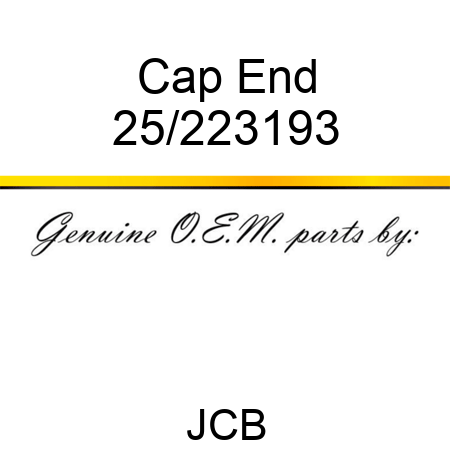 Cap End 25/223193