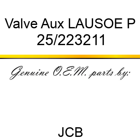 Valve Aux LAUSOE P 25/223211
