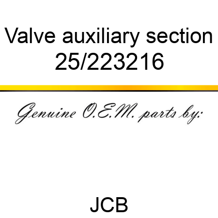 Valve, auxiliary section 25/223216