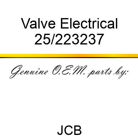 Valve Electrical 25/223237
