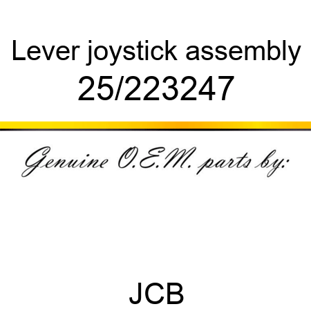 Lever, joystick assembly 25/223247