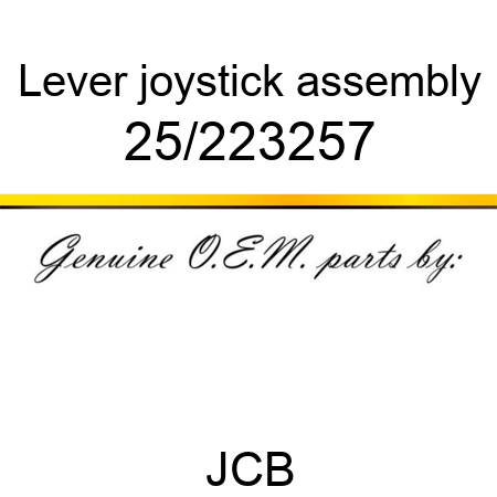 Lever, joystick assembly 25/223257