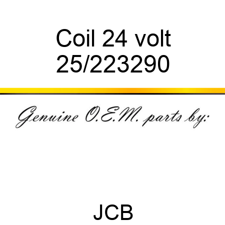 Coil 24 volt 25/223290