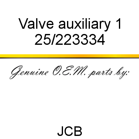 Valve, auxiliary 1 25/223334