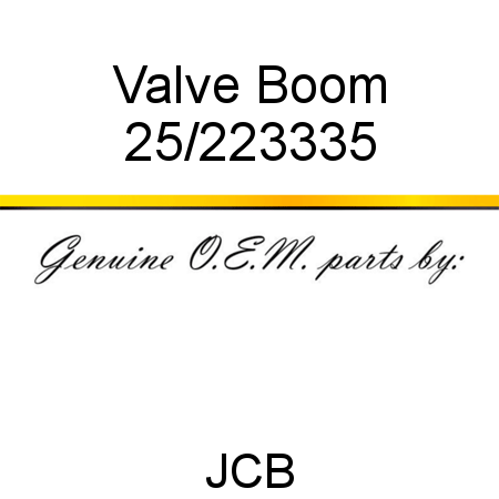 Valve, Boom 25/223335