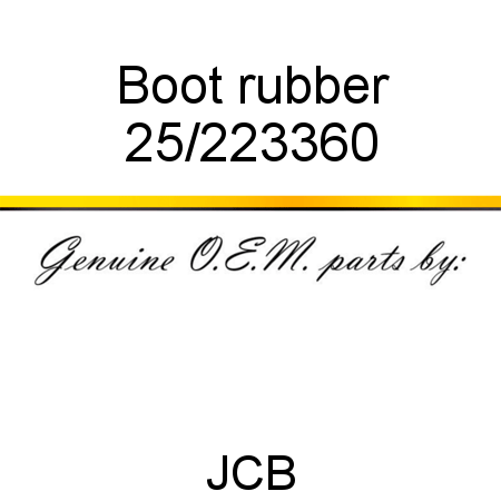 Boot, rubber 25/223360