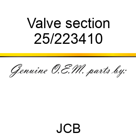 Valve section 25/223410