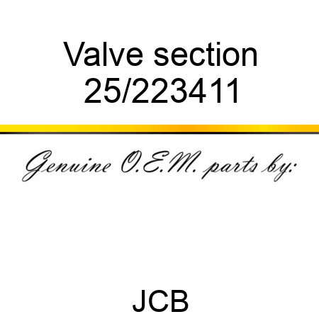 Valve section 25/223411