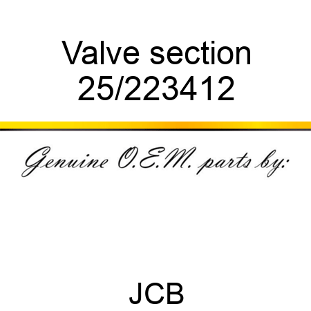 Valve section 25/223412