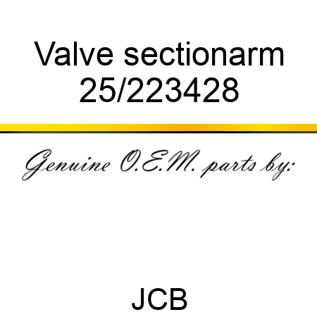 Valve section,arm 25/223428