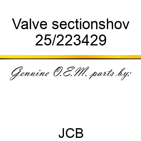 Valve section,shov 25/223429