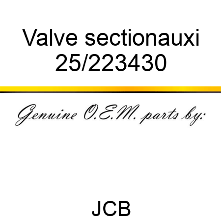 Valve section,auxi 25/223430