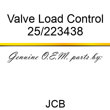 Valve Load Control 25/223438