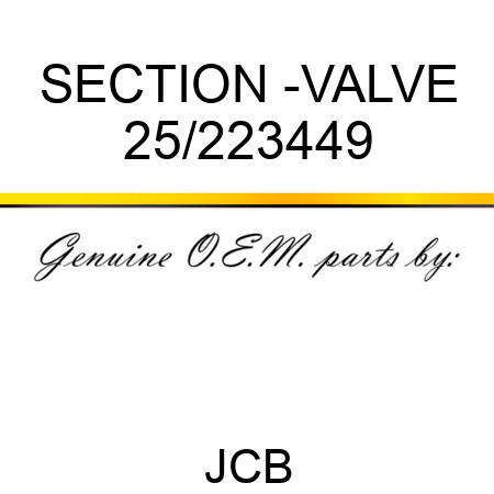 SECTION -VALVE 25/223449