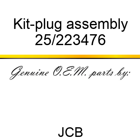 Kit-plug assembly 25/223476