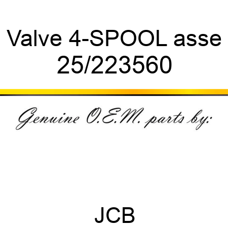 Valve 4-SPOOL asse 25/223560