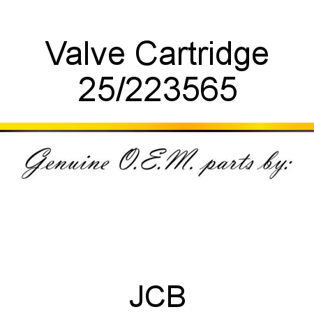 Valve, Cartridge 25/223565