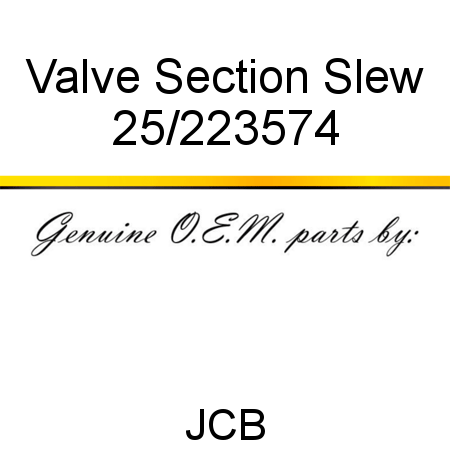 Valve, Section Slew 25/223574