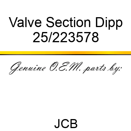 Valve Section Dipp 25/223578