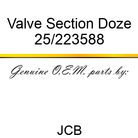 Valve Section Doze 25/223588